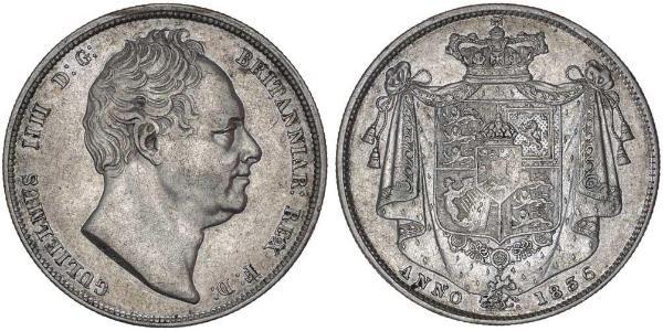 1/2 Crown 大不列颠及爱尔兰联合王国 (1801 - 1922) 銀 威廉四世 (英國)