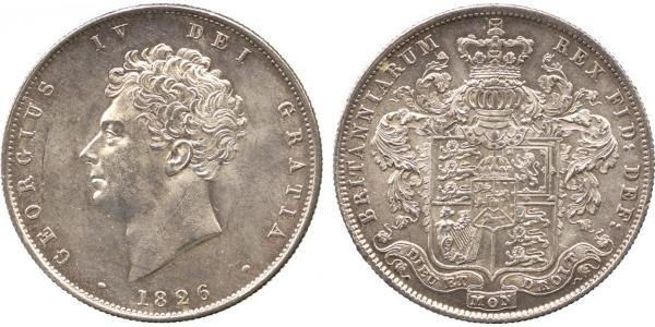 1/2 Crown 大不列颠及爱尔兰联合王国 (1801 - 1922) 銀 喬治四世 (1762-1830)