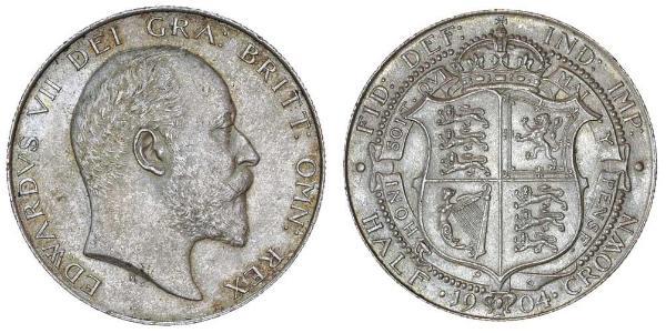 1/2 Crown 大不列颠及爱尔兰联合王国 (1801 - 1922) 銀 爱德华七世 (1841-1910)