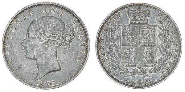 1/2 Crown 大不列颠及爱尔兰联合王国 (1801 - 1922) 銀 维多利亚 (英国君主)