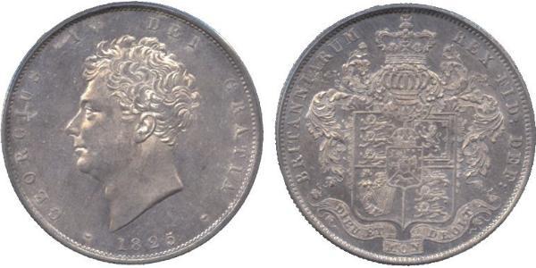 1/2 Crown 大不列颠及爱尔兰联合王国 (1801 - 1922) 銀 喬治四世 (1762-1830)