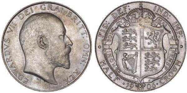 1/2 Crown 大不列颠及爱尔兰联合王国 (1801 - 1922) 銀 爱德华七世 (1841-1910)