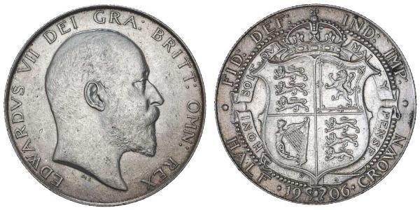1/2 Crown 大不列颠及爱尔兰联合王国 (1801 - 1922) 銀 爱德华七世 (1841-1910)