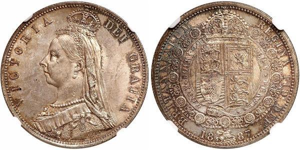 1/2 Crown 大不列颠及爱尔兰联合王国 (1801 - 1922) 銀 维多利亚 (英国君主)