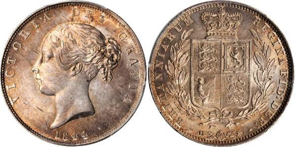 1/2 Crown 大不列颠及爱尔兰联合王国 (1801 - 1922) 銀 维多利亚 (英国君主)