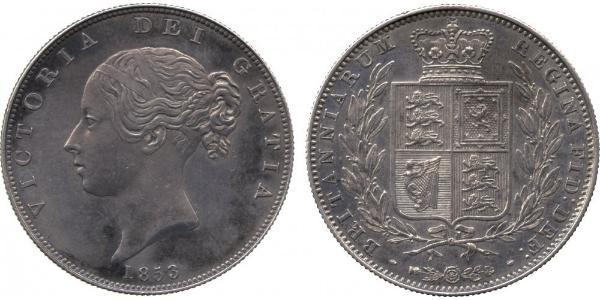 1/2 Crown 大不列颠及爱尔兰联合王国 (1801 - 1922) 銀 维多利亚 (英国君主)