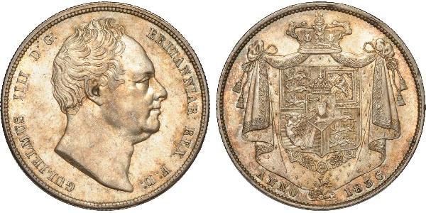 1/2 Crown 大不列颠及爱尔兰联合王国 (1801 - 1922) 銀 威廉四世 (英國)