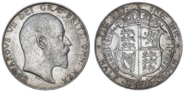 1/2 Crown 大不列颠及爱尔兰联合王国 (1801 - 1922) 銀 爱德华七世 (1841-1910)