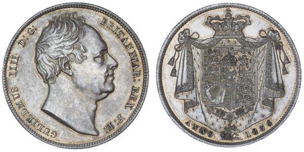 1/2 Crown 大不列颠及爱尔兰联合王国 (1801 - 1922) 銀 威廉四世 (英國)