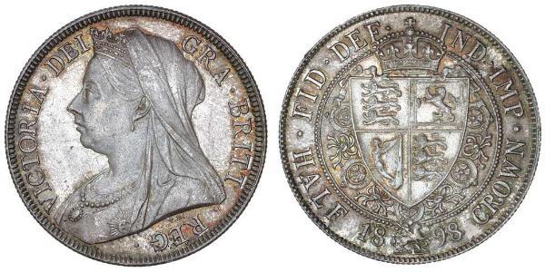 1/2 Crown 大不列颠及爱尔兰联合王国 (1801 - 1922) 銀 维多利亚 (英国君主)