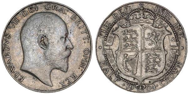1/2 Crown 大不列颠及爱尔兰联合王国 (1801 - 1922) 銀 爱德华七世 (1841-1910)