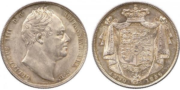 1/2 Crown 大不列颠及爱尔兰联合王国 (1801 - 1922) 銀 威廉四世 (英國)