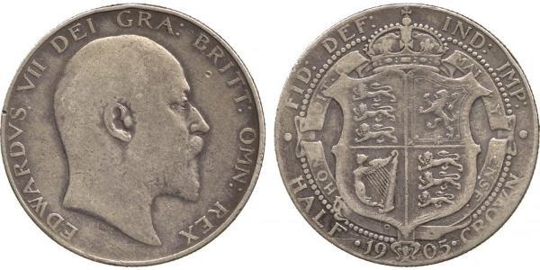 1/2 Crown 大不列颠及爱尔兰联合王国 (1801 - 1922) 銀 爱德华七世 (1841-1910)