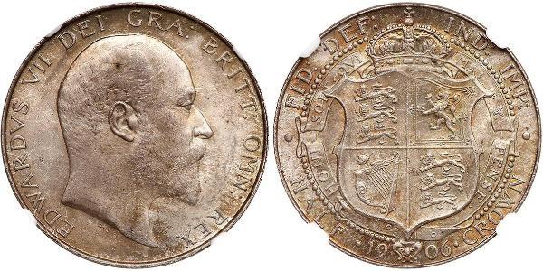 1/2 Crown 大不列颠及爱尔兰联合王国 (1801 - 1922) 銀 爱德华七世 (1841-1910)