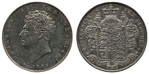 1/2 Crown 大不列颠及爱尔兰联合王国 (1801 - 1922) 銀 喬治四世 (1762-1830)