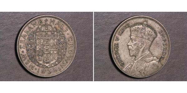 1/2 Crown 新西兰 銀 乔治五世  (1865-1936)