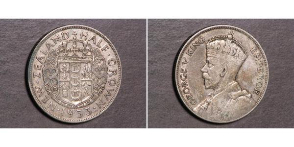 1/2 Crown 新西兰 銀 乔治五世  (1865-1936)