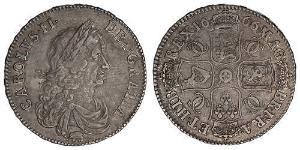 1/2 Crown 英格兰王国 銀 查理二世 (英格兰) (1630 - 1685)