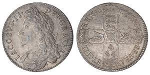 1/2 Crown 英格兰王国 銀 James II (1633-1701)
