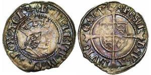 1/2 Crown 英格兰王国 銀 亨利七世 (英格兰)  (1457 - 1509)