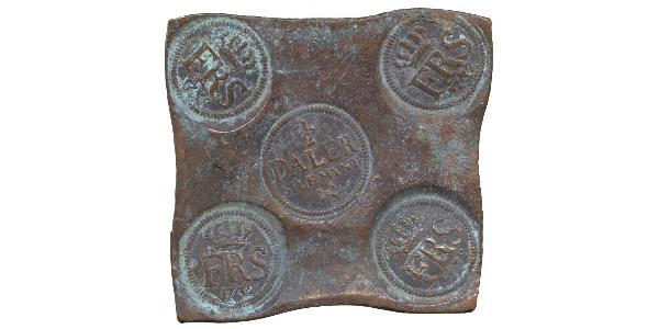 1/2 Daler Suecia Cobre Adolf Frederick of Sweden (1710 - 1771)