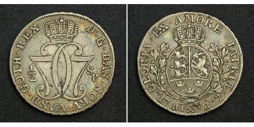 1/2 Daler Noruega Plata 