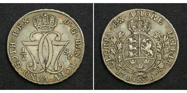 1/2 Daler Norway Silver 