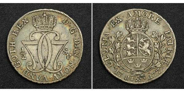 1/2 Daler Норвегія Срібло 