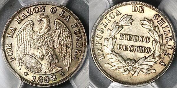 1/2 Decimo Chili Argent 