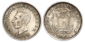1/2 Decimo Équateur (pays) Argent 