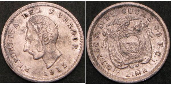 1/2 Decimo Ecuador Argento 