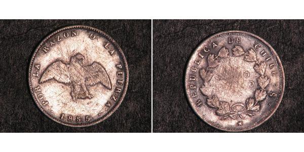 1/2 Decimo Chile Silber 