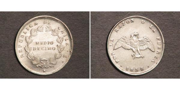 1/2 Decimo Chile Silber 