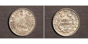 1/2 Decimo Chile Silver 