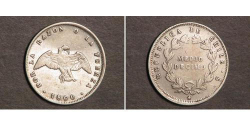 1/2 Decimo Chile Silver 
