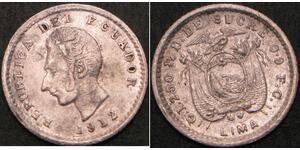 1/2 Decimo Ecuador Silver 