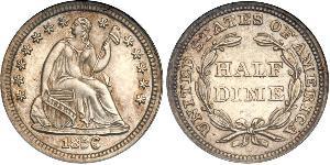 1/2 Dime / 5 Cent États-Unis d