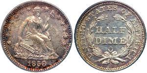 1/2 Dime / 5 Cent États-Unis d