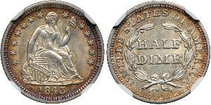 1/2 Dime / 5 Cent États-Unis d