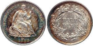 1/2 Dime / 5 Cent États-Unis d