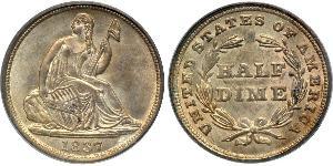 1/2 Dime / 5 Cent États-Unis d