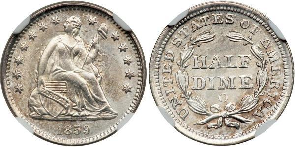 1/2 Dime / 5 Cent États-Unis d