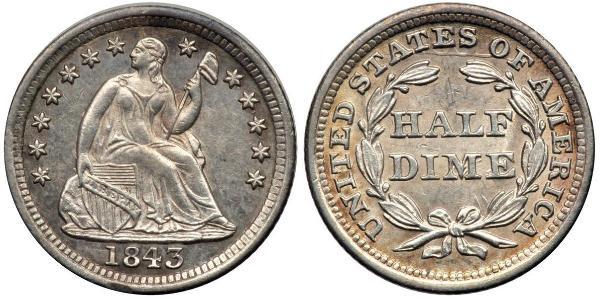 1/2 Dime / 5 Cent États-Unis d