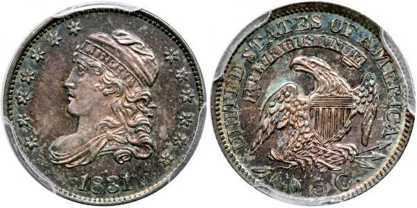 1/2 Dime / 5 Cent États-Unis d