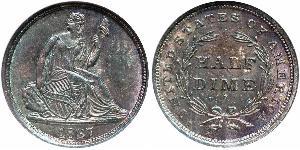 1/2 Dime / 5 Cent Estados Unidos de América (1776 - ) Cobre/Plata 