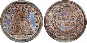 1/2 Dime / 5 Cent Estados Unidos de América (1776 - ) Cobre/Plata 