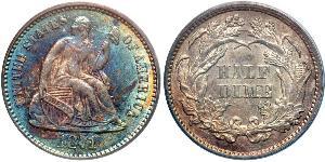 1/2 Dime / 5 Cent Estados Unidos de América (1776 - ) Cobre/Plata 