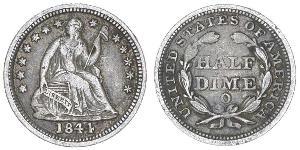 1/2 Dime / 5 Cent USA (1776 - ) Copper/Silver 