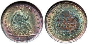 1/2 Dime / 5 Cent USA (1776 - ) Copper/Silver 