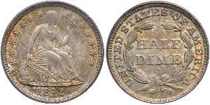 1/2 Dime / 5 Cent USA (1776 - ) Copper/Silver 